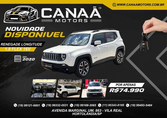 JEEP RENEGADE 1.8 16V FLEX LONGITUDE 4P AUTOMÁTICO